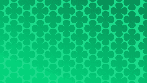 Pattern of green four leaf clovers